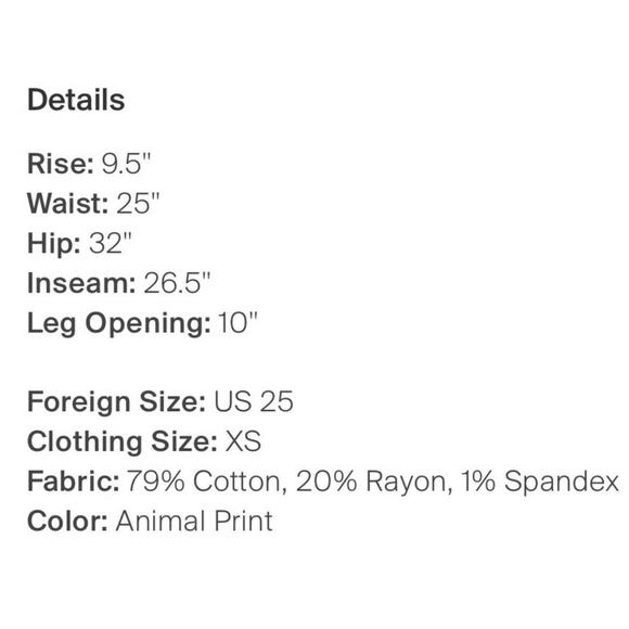 Current Elliott Pink Leopard Print High Waist Stiletto Crop Jeans NWT Size 25 - Picture 10 of 10